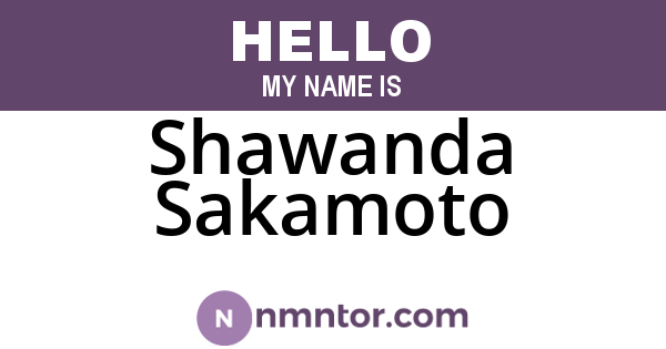 Shawanda Sakamoto