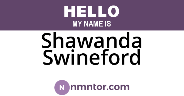 Shawanda Swineford