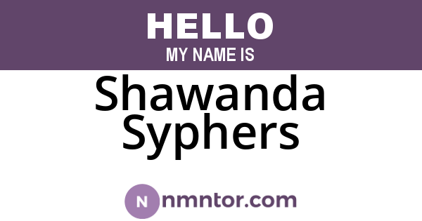 Shawanda Syphers