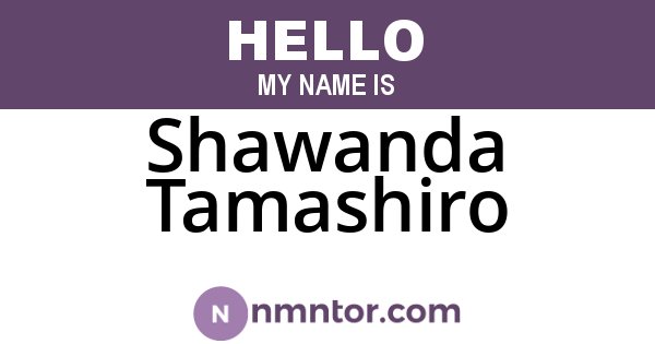 Shawanda Tamashiro