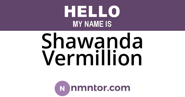 Shawanda Vermillion