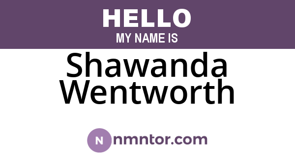 Shawanda Wentworth