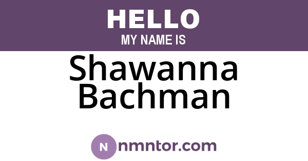 Shawanna Bachman