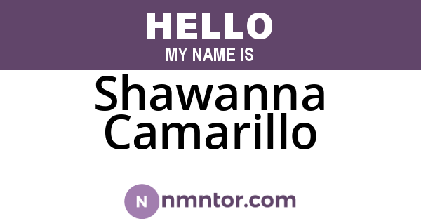 Shawanna Camarillo