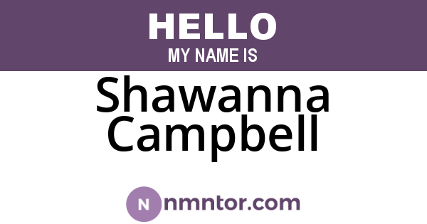 Shawanna Campbell