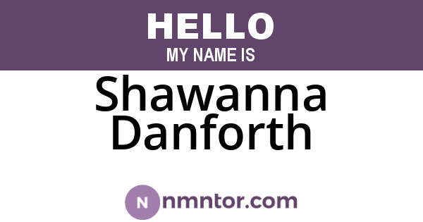 Shawanna Danforth