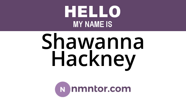 Shawanna Hackney