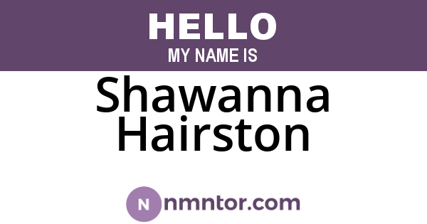 Shawanna Hairston