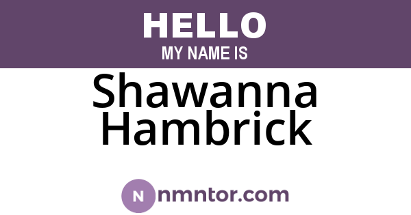 Shawanna Hambrick