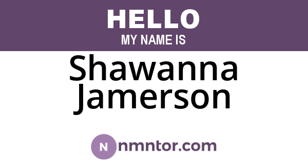 Shawanna Jamerson