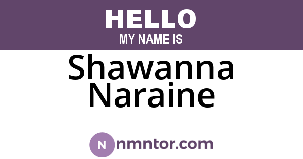 Shawanna Naraine