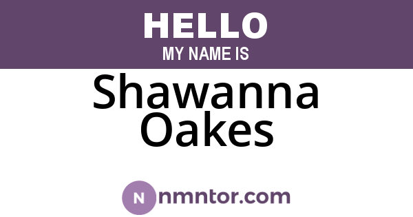 Shawanna Oakes