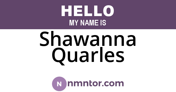 Shawanna Quarles