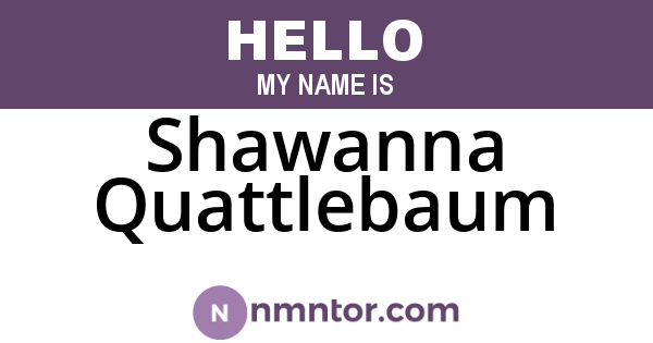 Shawanna Quattlebaum