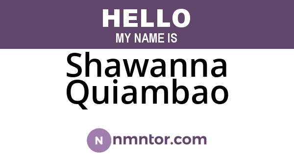 Shawanna Quiambao