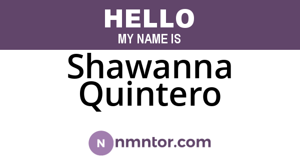 Shawanna Quintero