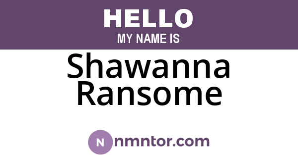 Shawanna Ransome
