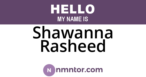 Shawanna Rasheed