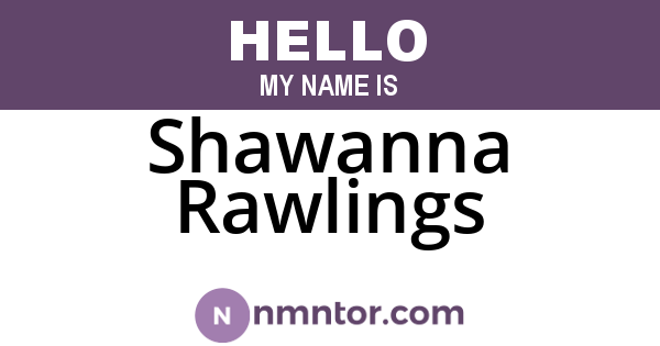 Shawanna Rawlings