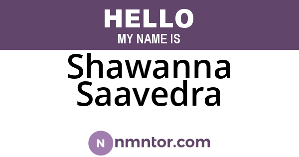 Shawanna Saavedra