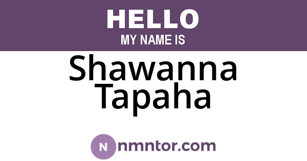 Shawanna Tapaha