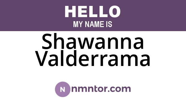 Shawanna Valderrama