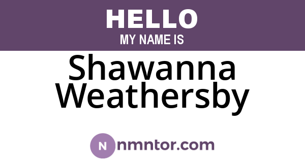 Shawanna Weathersby