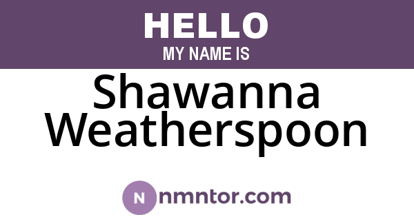 Shawanna Weatherspoon
