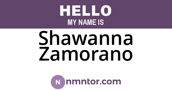 Shawanna Zamorano