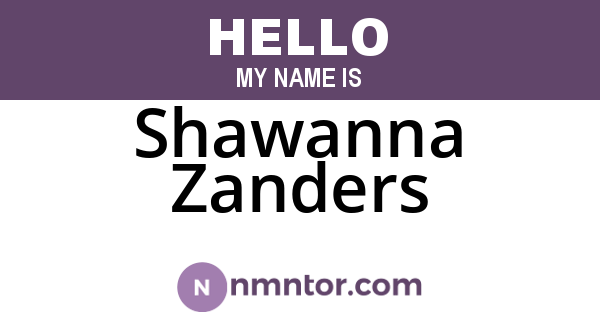 Shawanna Zanders