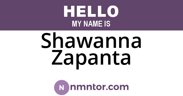 Shawanna Zapanta