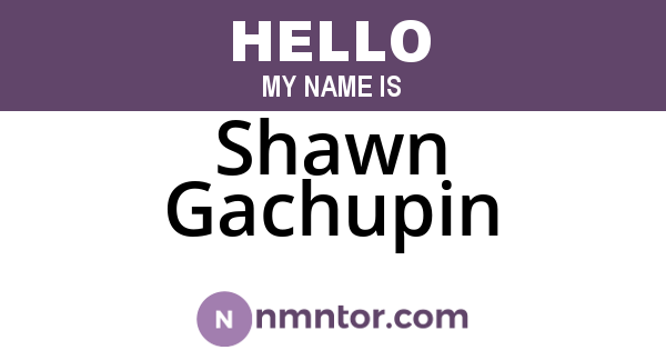 Shawn Gachupin