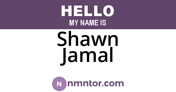 Shawn Jamal