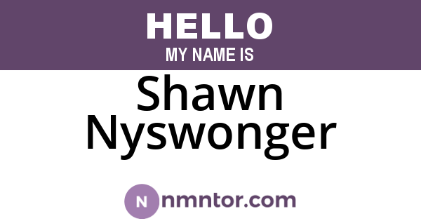 Shawn Nyswonger
