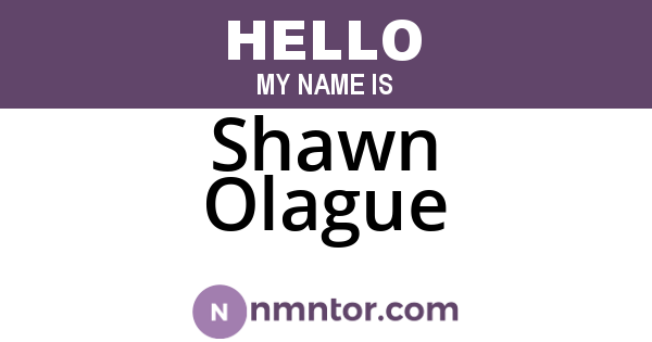 Shawn Olague