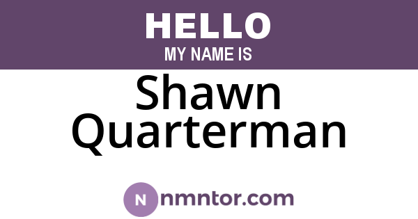 Shawn Quarterman