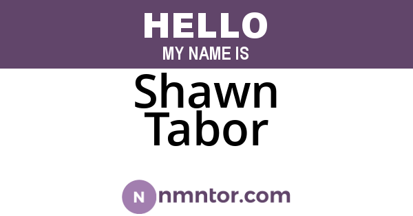 Shawn Tabor