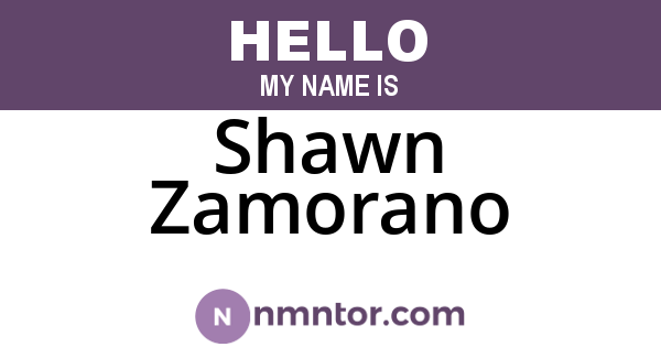 Shawn Zamorano
