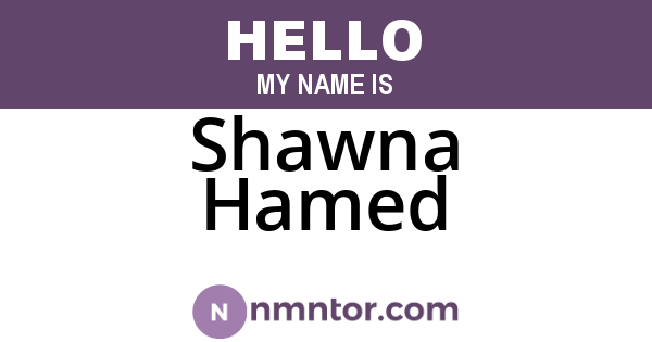 Shawna Hamed
