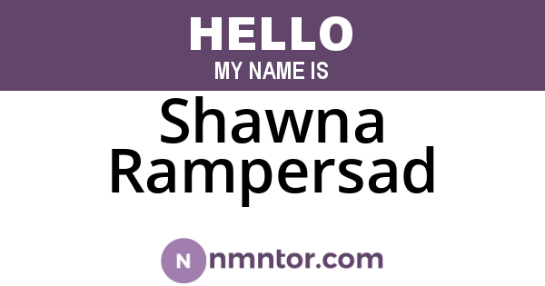 Shawna Rampersad