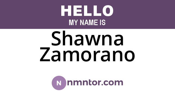Shawna Zamorano