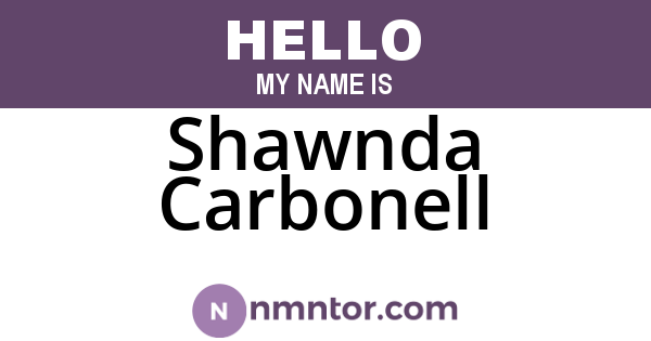 Shawnda Carbonell