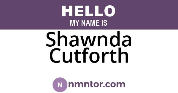 Shawnda Cutforth