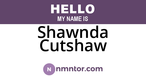 Shawnda Cutshaw