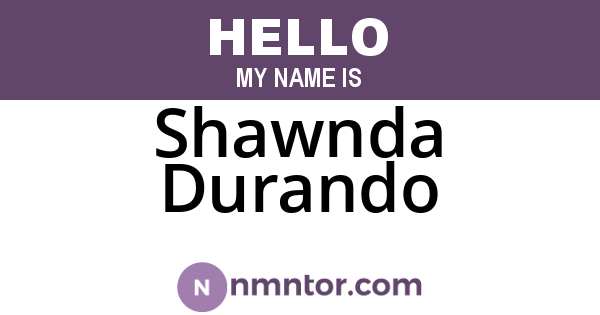 Shawnda Durando