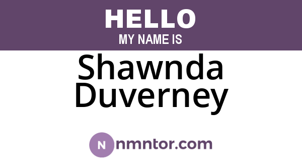 Shawnda Duverney
