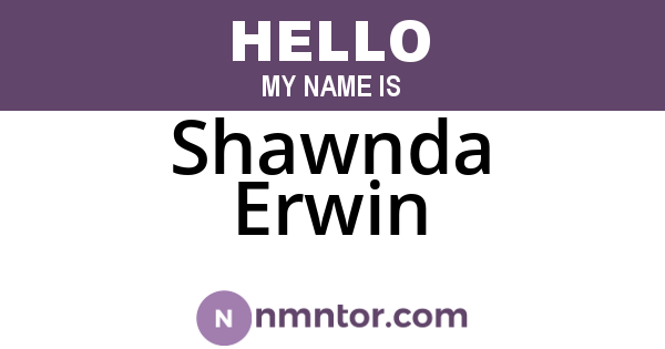 Shawnda Erwin