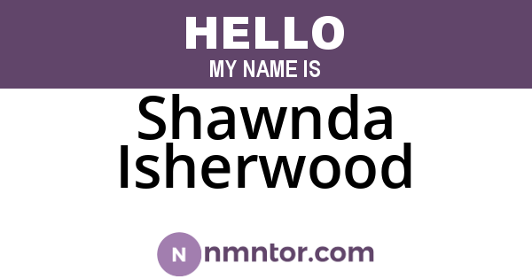 Shawnda Isherwood