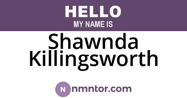 Shawnda Killingsworth