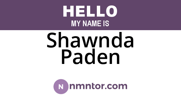 Shawnda Paden